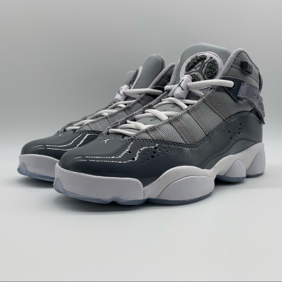 BLACK-WHITE 323419 011 JORDAN 6 RINGS BIG KIDS BLACK GS